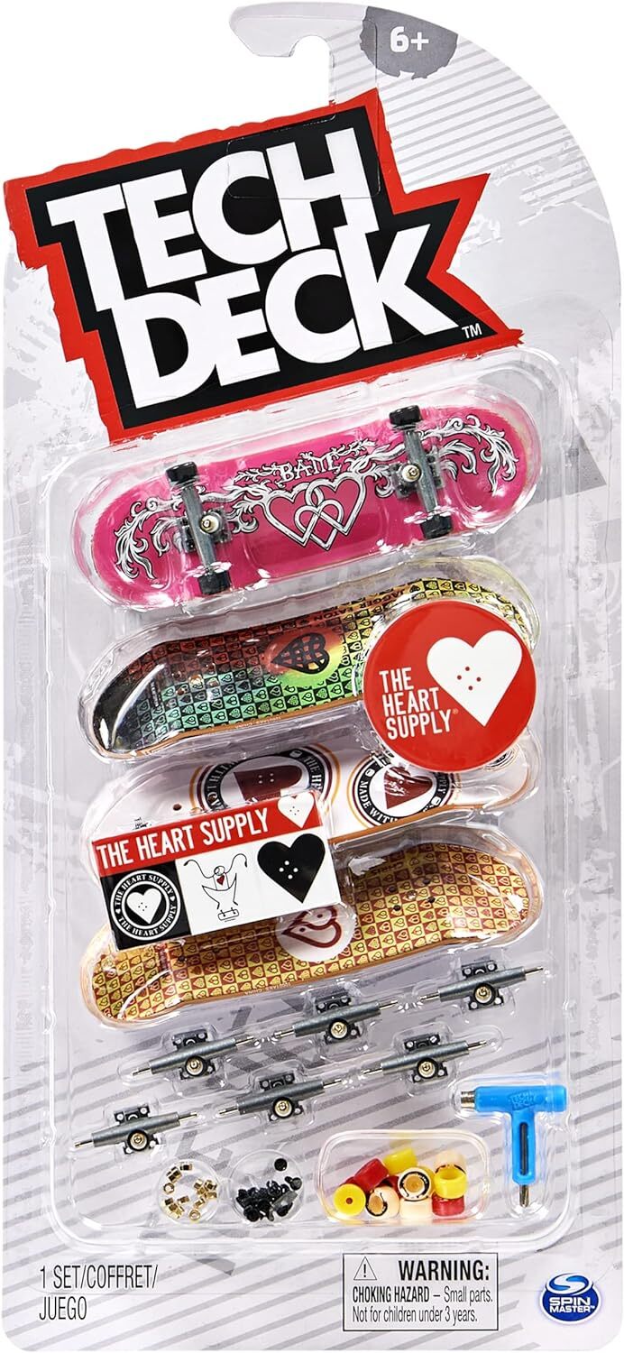 4PK Spin Master Tech Deck Finger Board Kids/Children Toy Assorted 6+