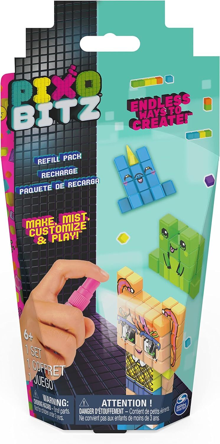 2PK Spin Master Pixobitz Refill Pack Pixel Blocks Set Kids Toy Assorted 6+