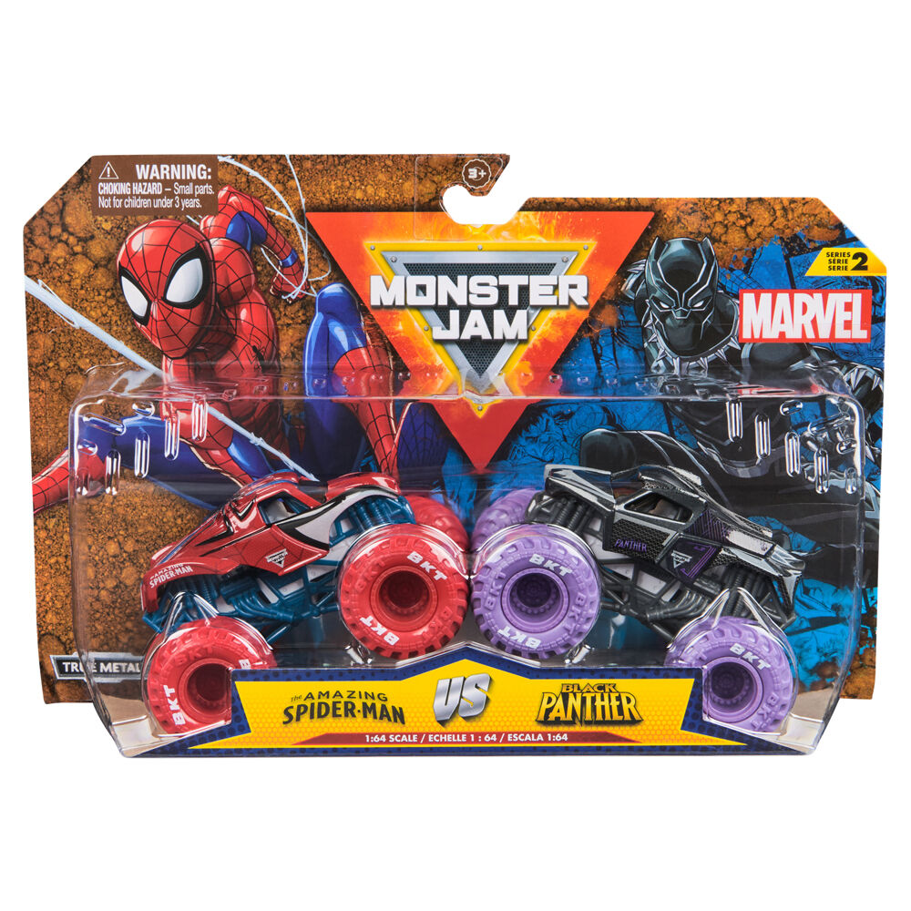 2pc Monster Jam Marvel 1:64 Scale Diecast Truck Kids/Children 3y+ Assorted