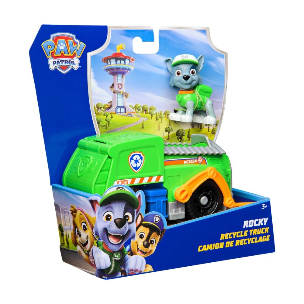 2pc Paw Patrol Kids Sustainable Green Basic Toy Rescue Vehicle Rocky 3Y+