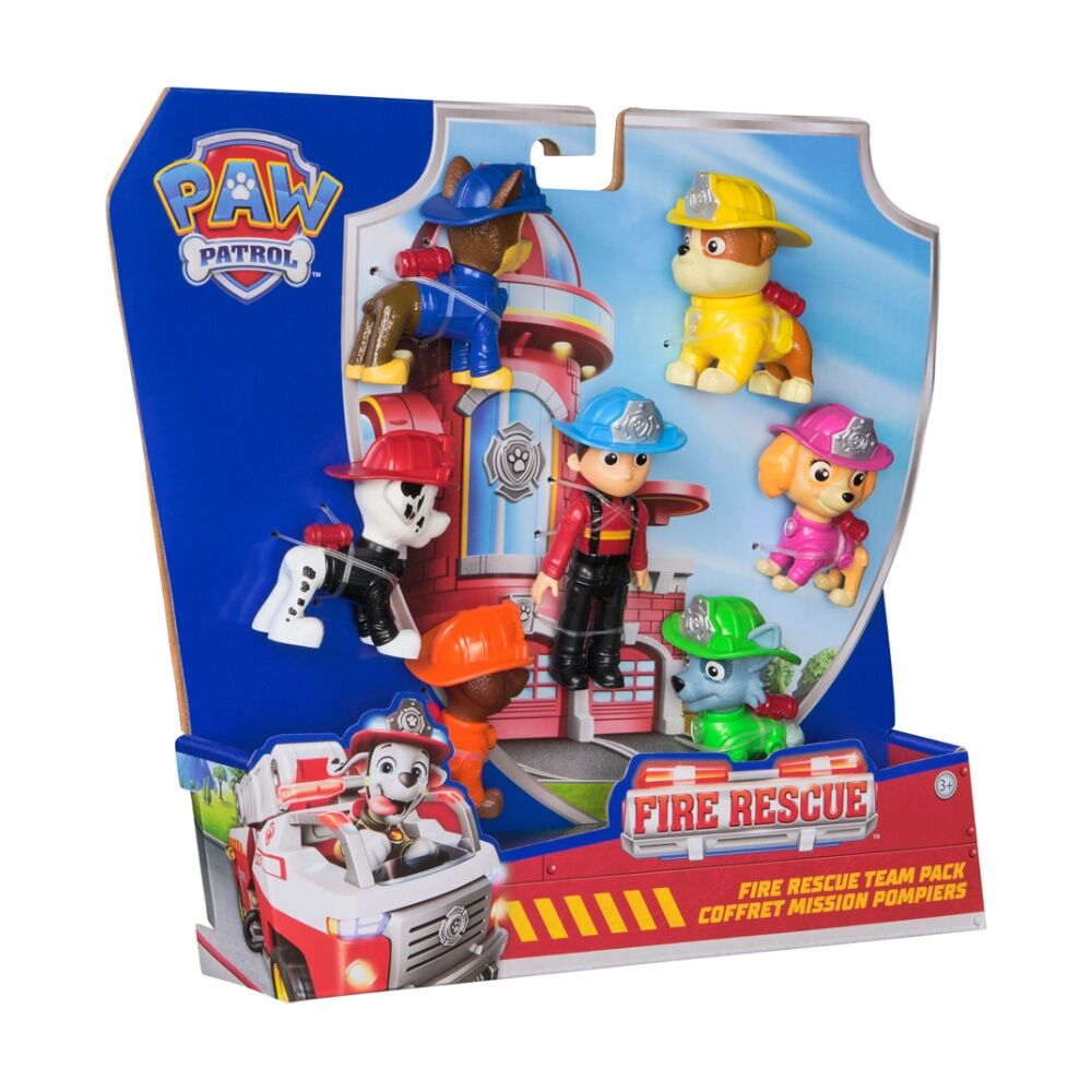 7pc Paw Patrol Fire Rescue Figurine Pack Collectible Kids Toys 3Y+