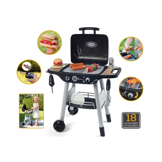 Simba Smoby BBQ Grill/Griddle Pan Playset Kids Toy 3y+