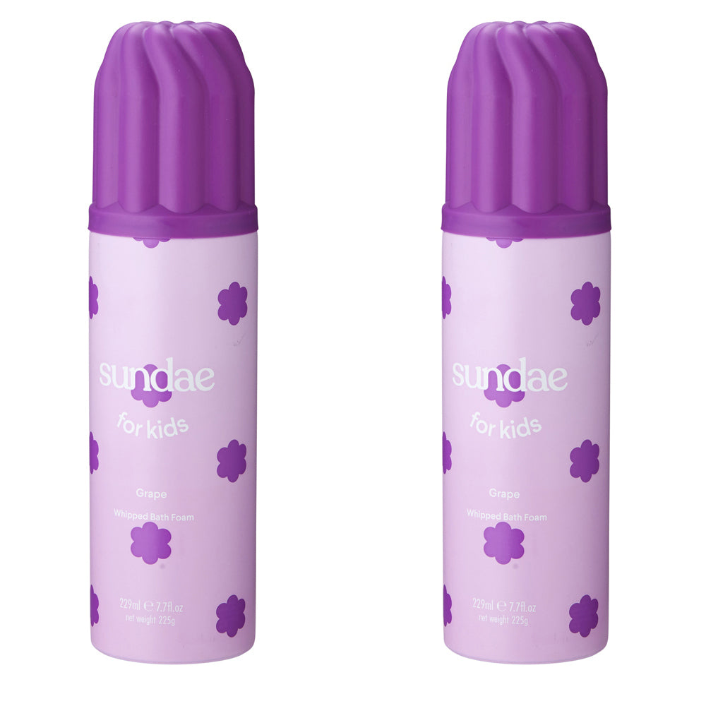 2PK Sundae Kids Shower Bathroom Foam Grape Scent Bodywash 229ml