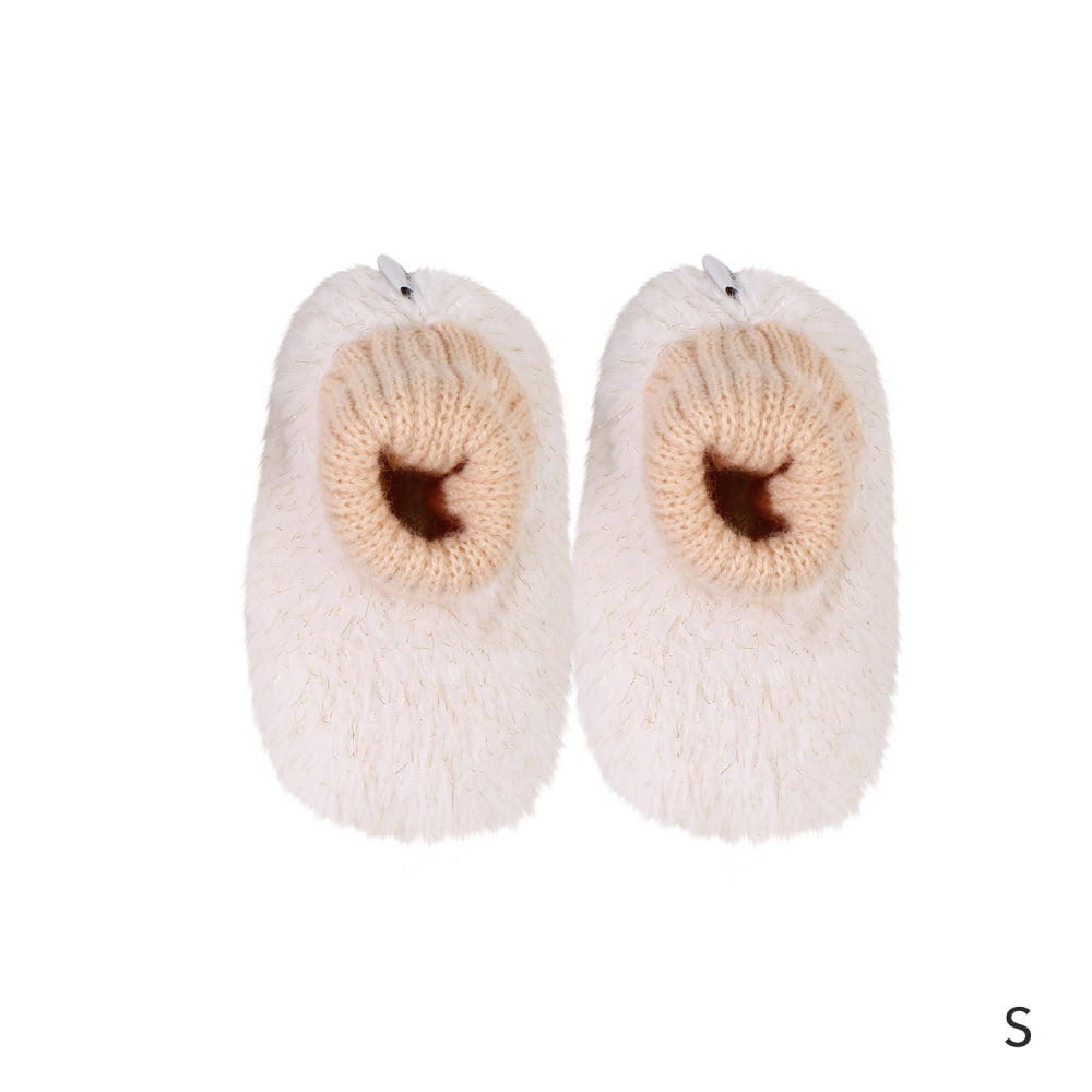 Splosh SnuggUps Baby White Sparkle Slippers Socks Beige
