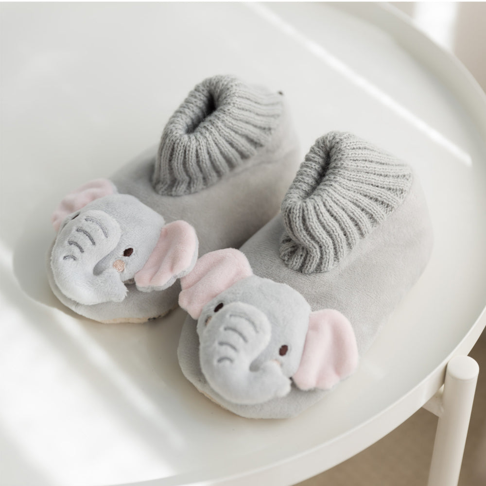 Splosh SnuggUps Toddler Animal Elephant Slippers Socks Grey