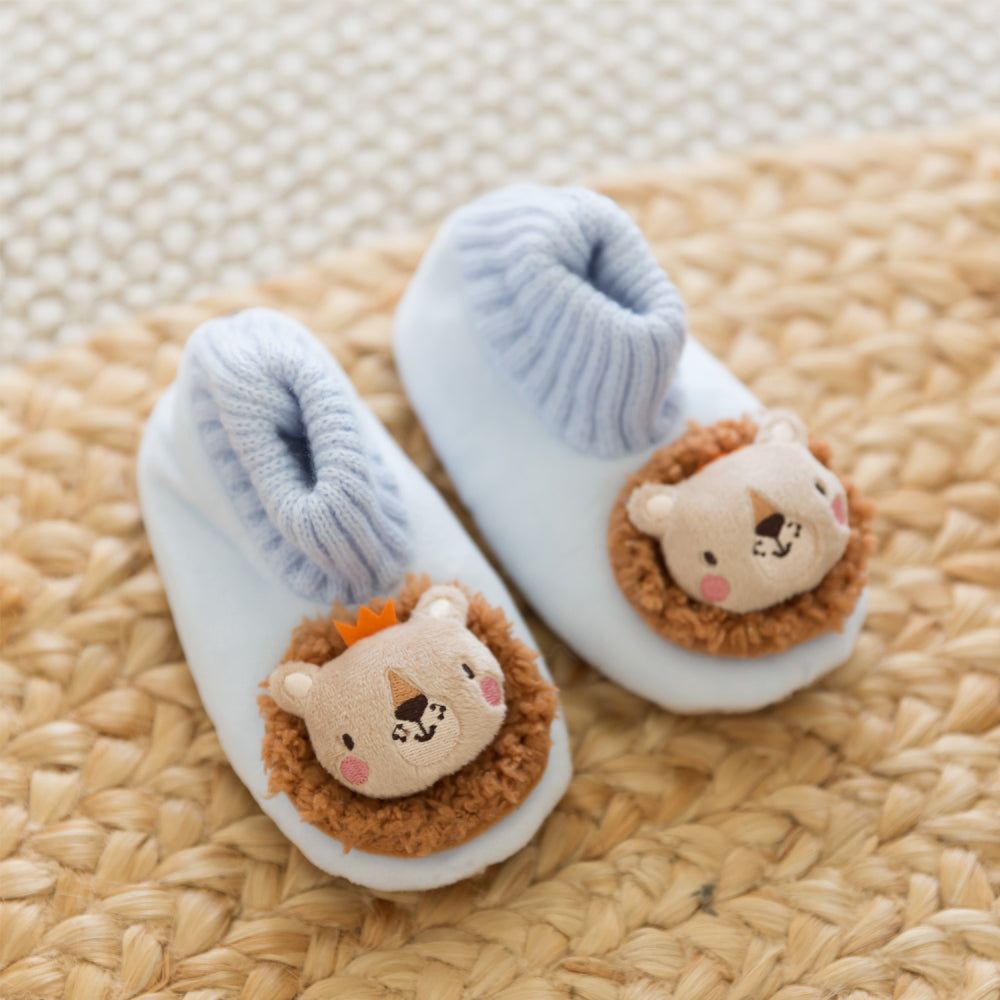 Splosh SnuggUps Toddler Animal Lion Slippers Socks Blue