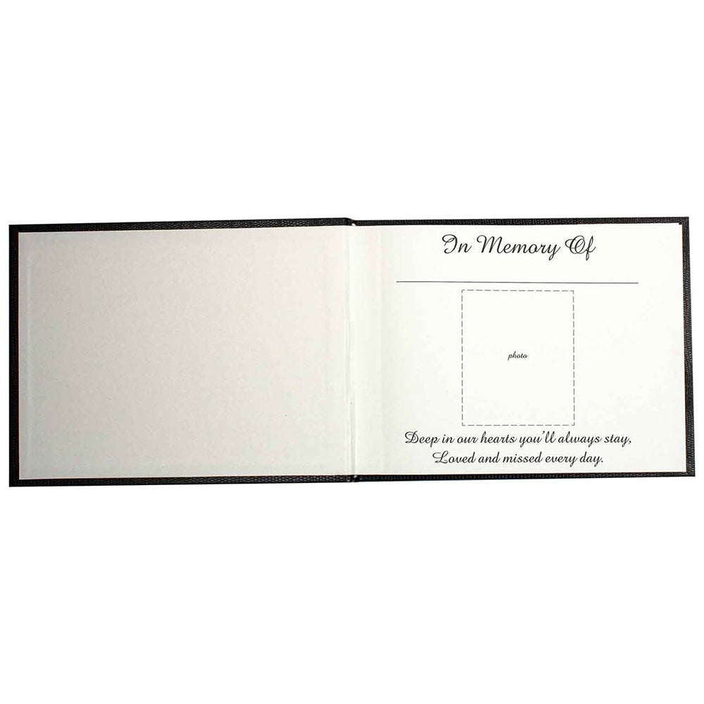 Remembrance Guest Signature Book 9x7" Lizardskin Funeral Keepsake