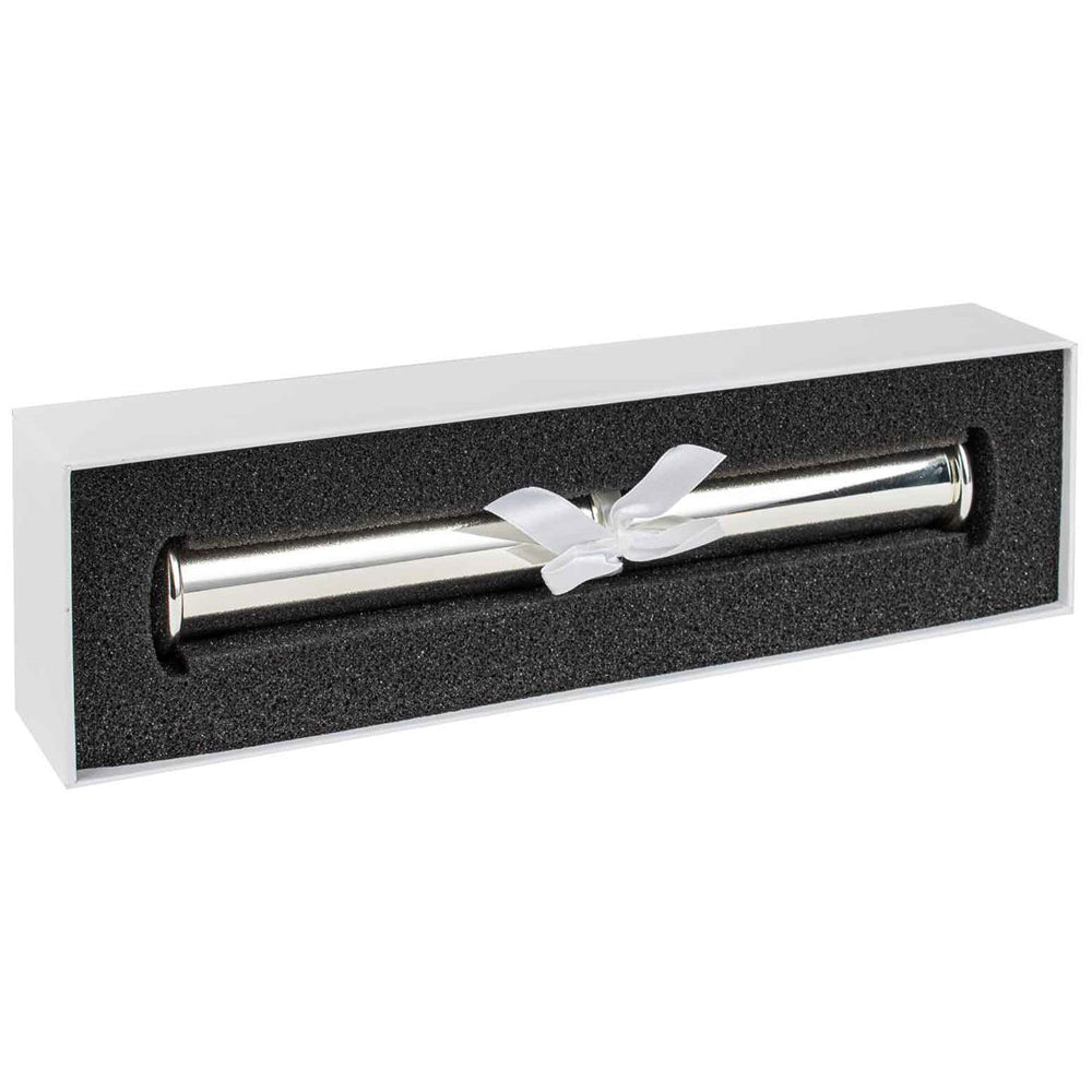 Metal Silver Plate Christening Certificate Holder 23.5cm