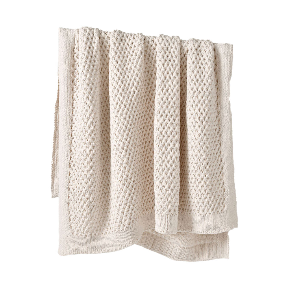 Bianca Sofala Throw Rug Chenille Sofa/Bed Decor 170x130cm Cream