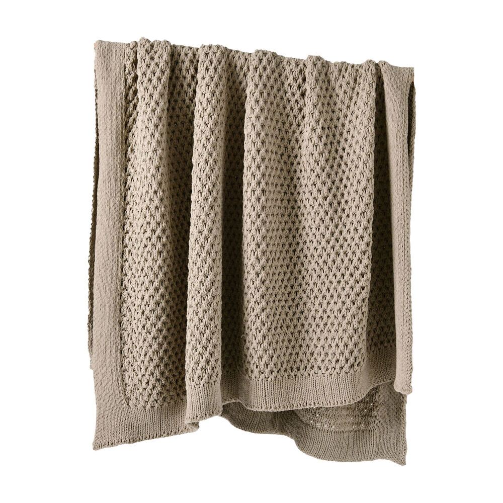 Bianca Sofala Throw Rug Chenille Sofa/Bed Decor 170x130cm Taupe