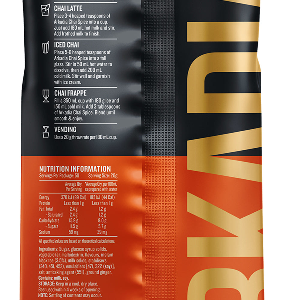 Arkadia 1KG Chai Spice Powder