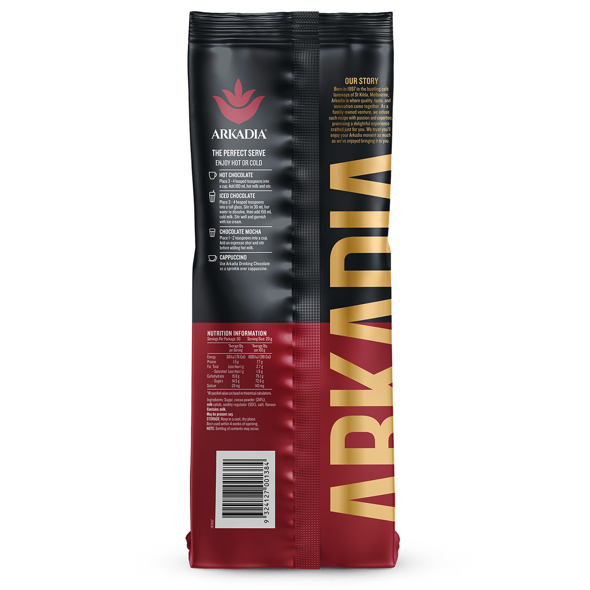 Arkadia 1KG 24% Cocoa Drinking Chocolate