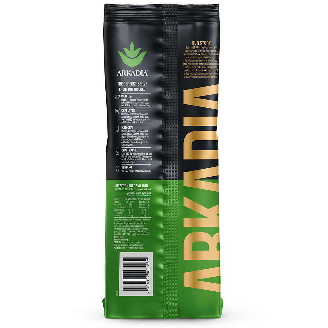 Arkadia 1KG Matcha Green Tea Powder