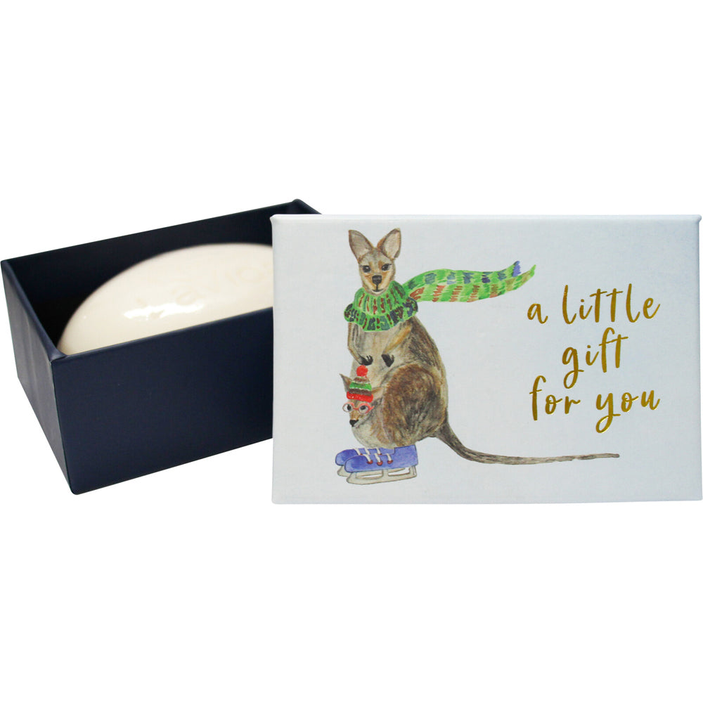 4PK LVD Christmas Kangaroo Scented Bath Soap Bar 9x6cm w/ Box