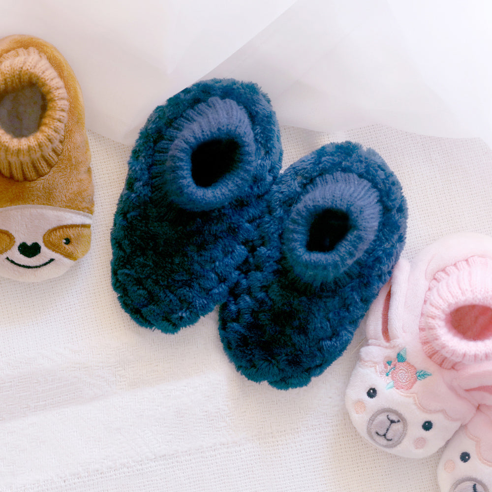 Splosh SnuggUps Baby Slippers Non-Slip Soft Petal Navy