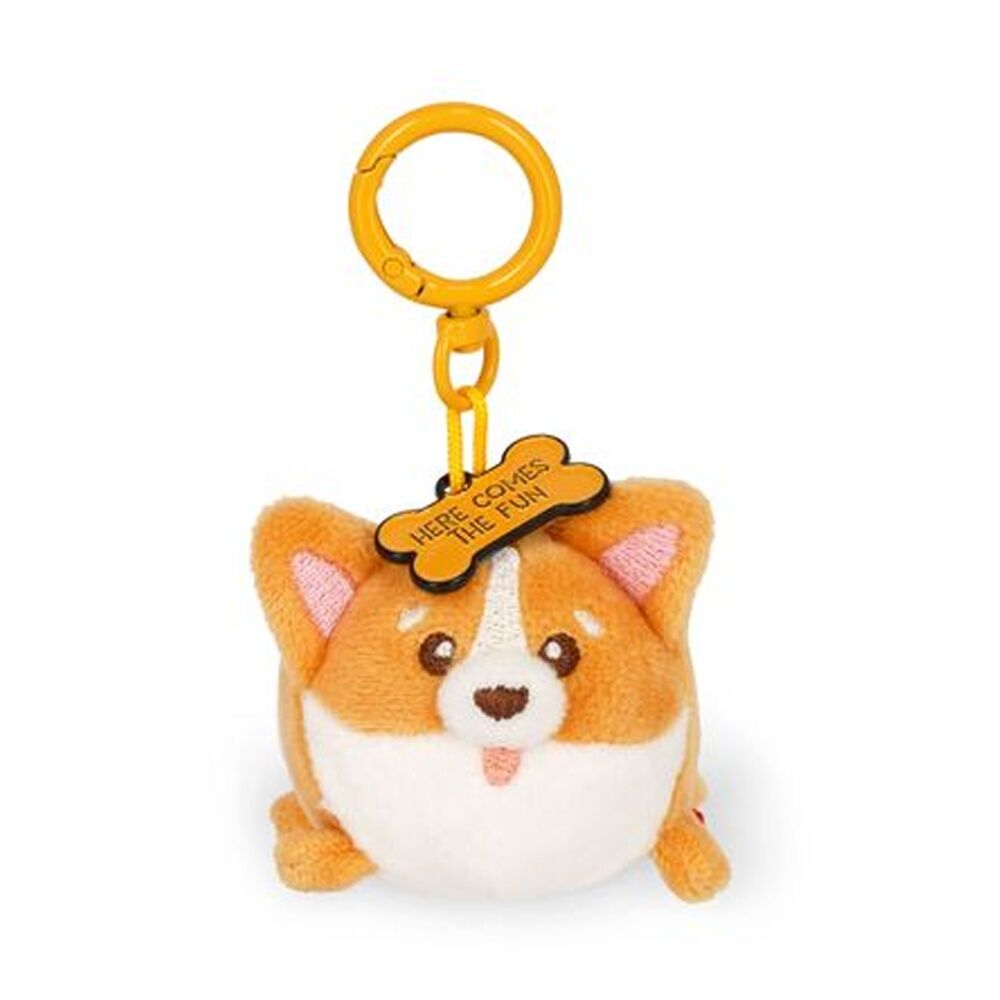 2PK Legami Plush Keyring Corgi w/Metal Ring Super Soft Kids Bag Charm/Toy 3y+