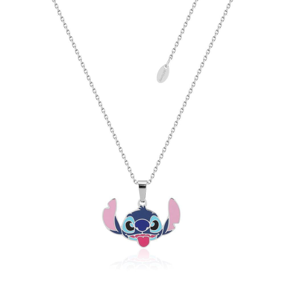 Couture Kingdom Disney Lilo & Stitch Enamel Necklace 47cm - Silver
