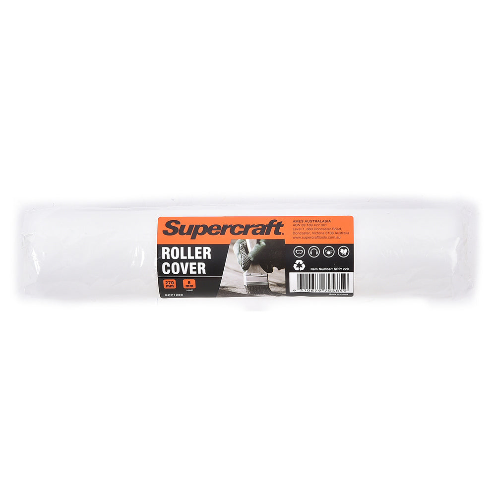 2PK Supercraft House Paint Brush Roller Cover All Paints 270mm 6mm