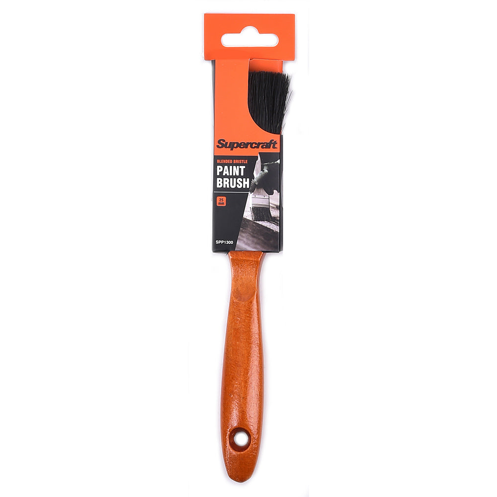 6PK Supercraft Paint Brush 25mm With Wooden Handle DIY Home Improvement