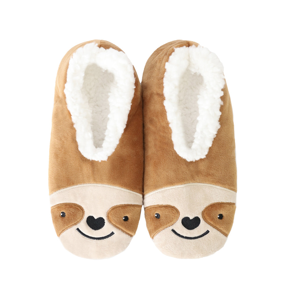 Splosh SnuggUps Women's Animal Sloth Slippers Brown