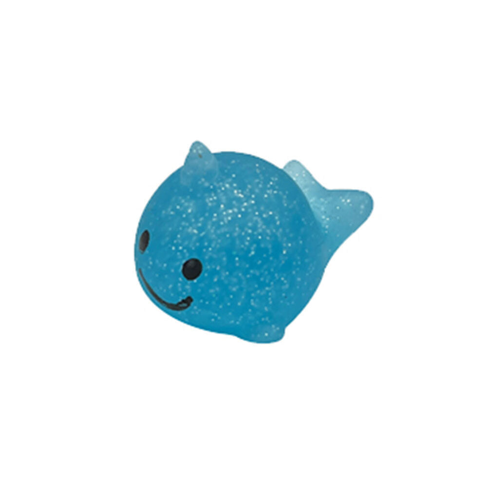 6PK Bensons Glitter Gummy Narwhal Kids/Childrens Squeezy Toy 5cm 6y+ Asstd