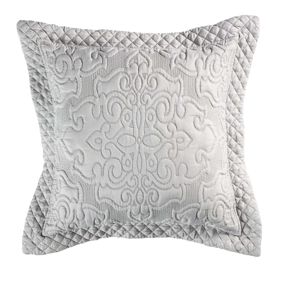 Bianca Laurent Polyester Square Silver Cushion Cover Quilt Pillowcase 43x43cm
