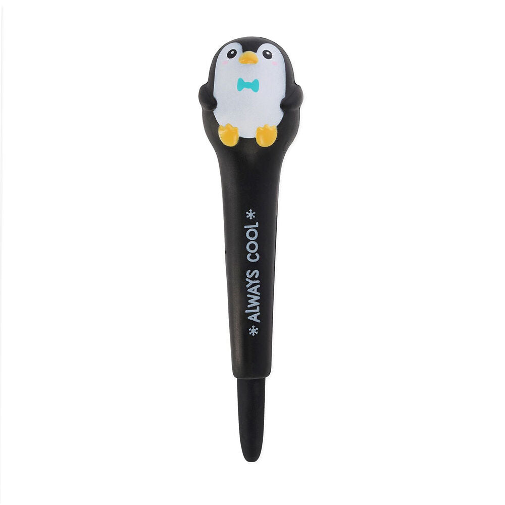 3PK Legami Squishy Gel Pen School/Office Writing Stationery Black Penguin