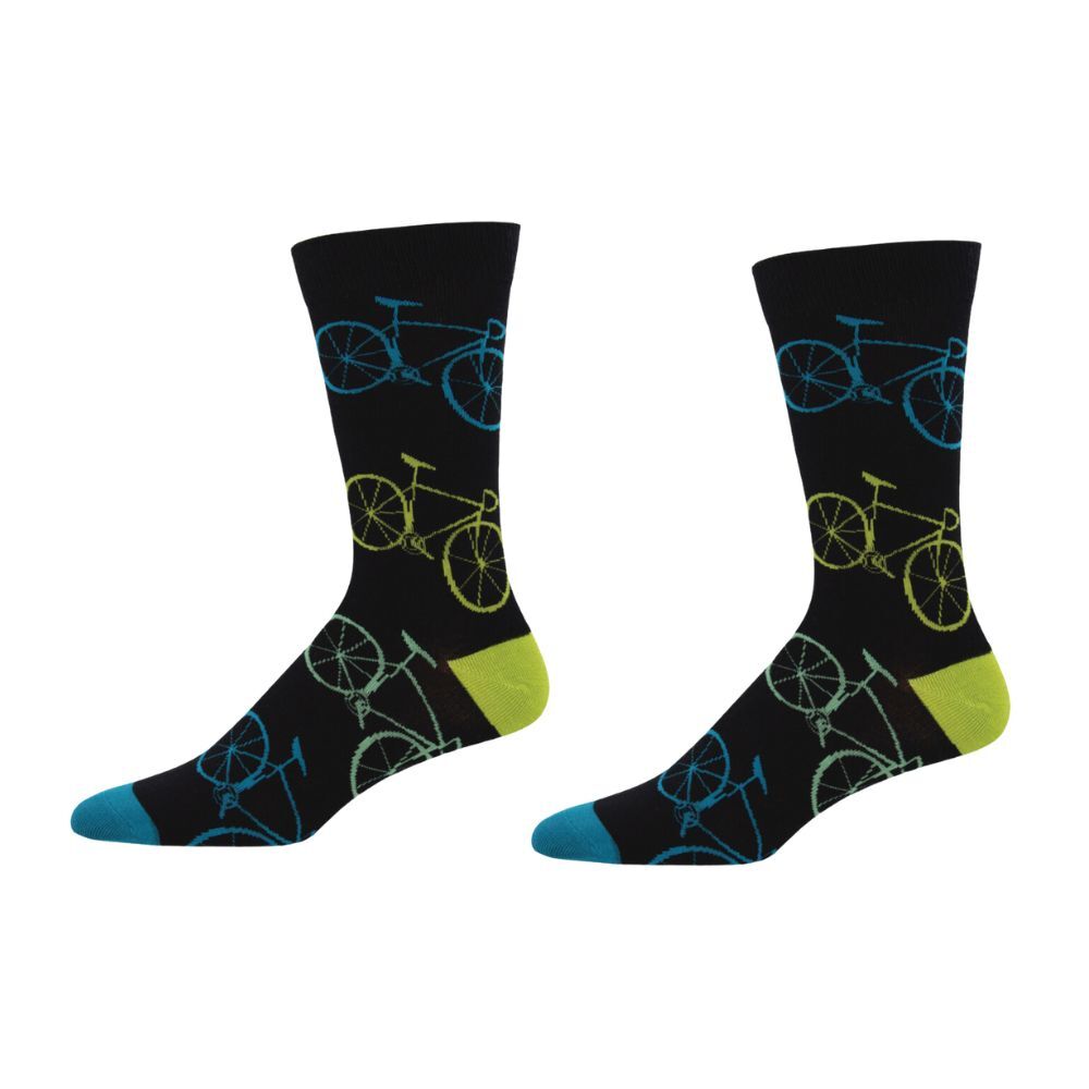 2PK Socksmith Mens Novelty Comfort Socks Bamboo Fixie One Size