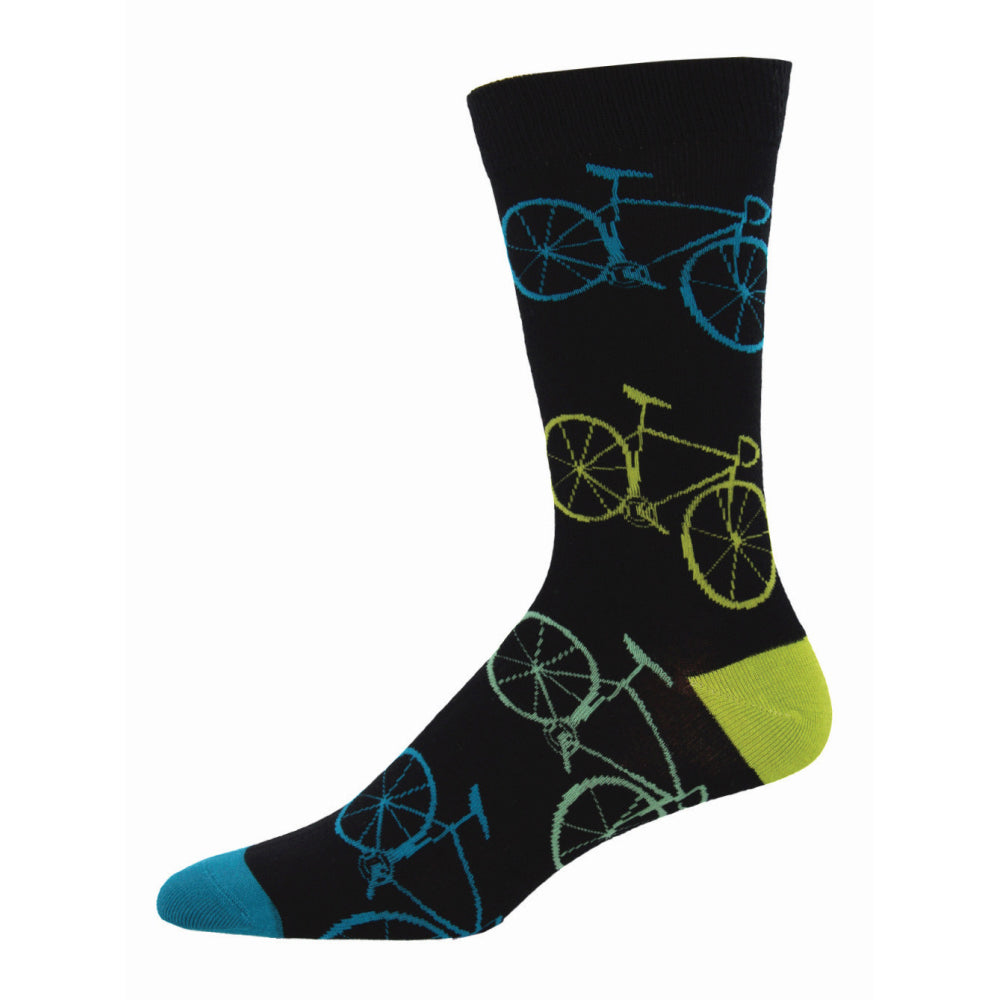 2PK Socksmith Mens Novelty Comfort Socks Bamboo Fixie One Size