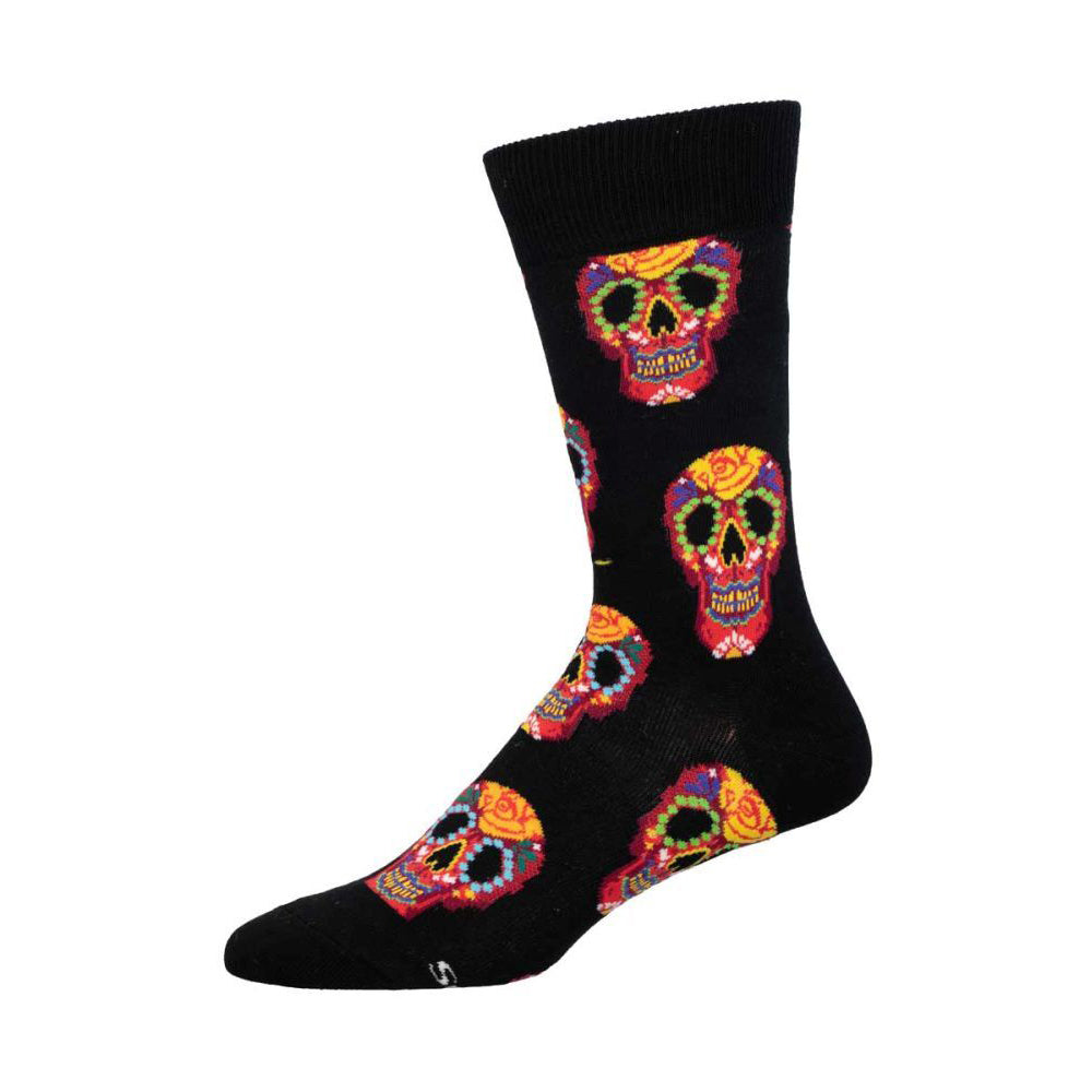 2PK Socksmith Mens Novelty Comfort Socks Dia Des Los Muertos Skull One Size