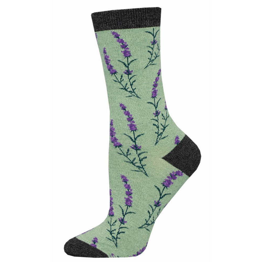 2PK Socksmith Ladies Novelty Socks Bamboo Lovely Lavender One Size