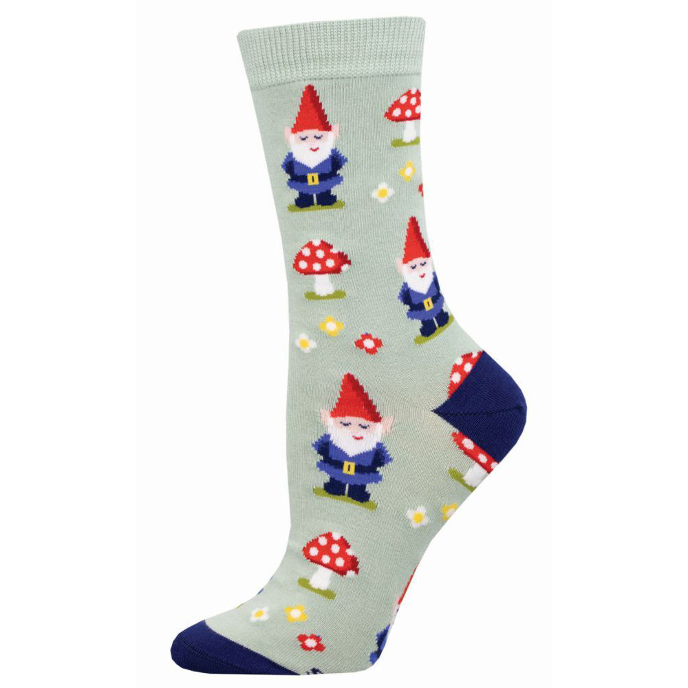 2PK Socksmith Ladies Novelty Socks Bamboo Gnome More Mushrooms One Size