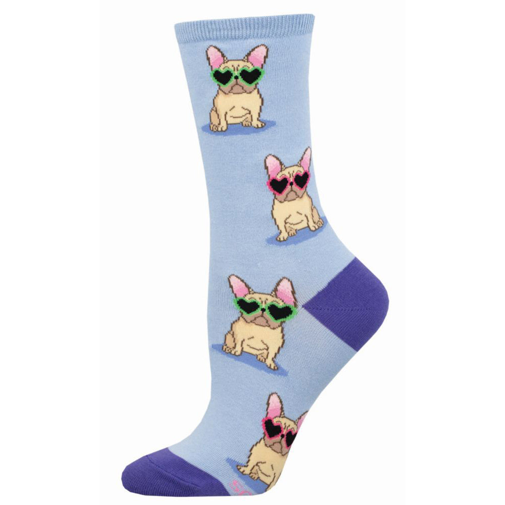 3PK Socksmith Ladies Novelty Socks Frenchie Fashion One Size