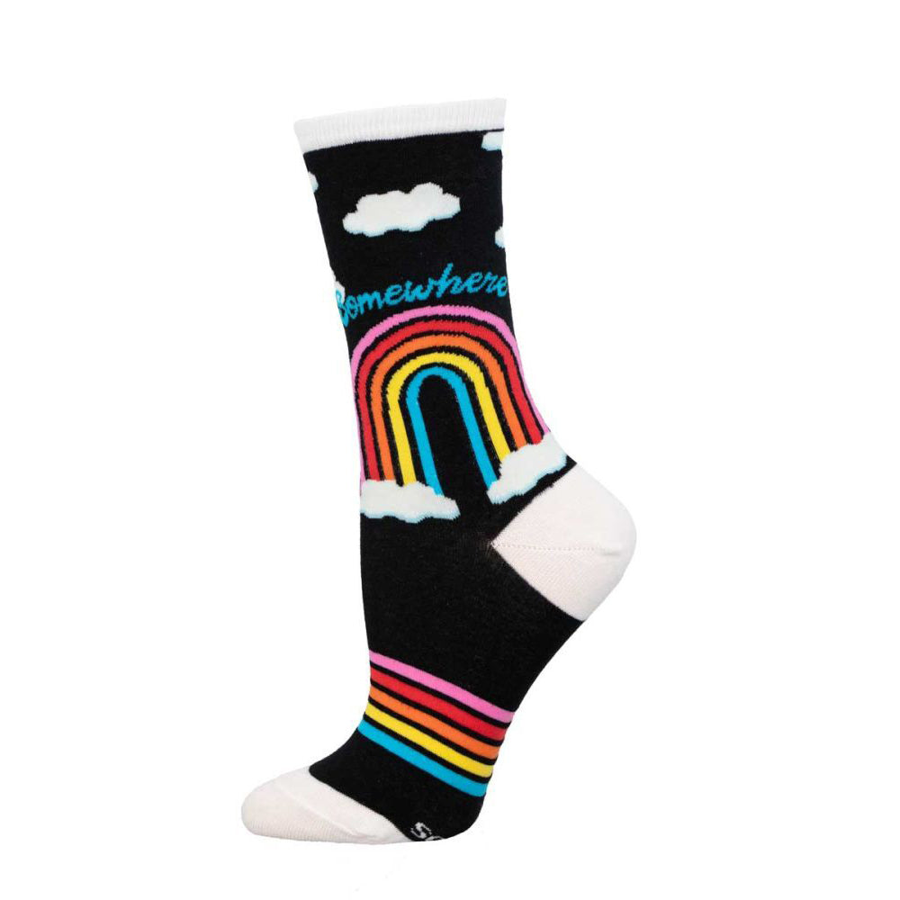 3PK Socksmith Ladies Novelty Socks Somewhere Over the Rainbow One Size