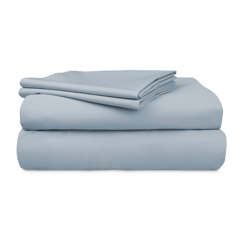 Algodon Single Bed Fitted Sheet Set 300TC Cotton Faded Denim