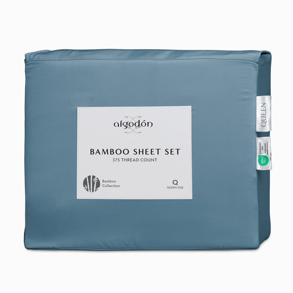 Algodon Bamboo Bed Sheet Set Home Bedding Denim