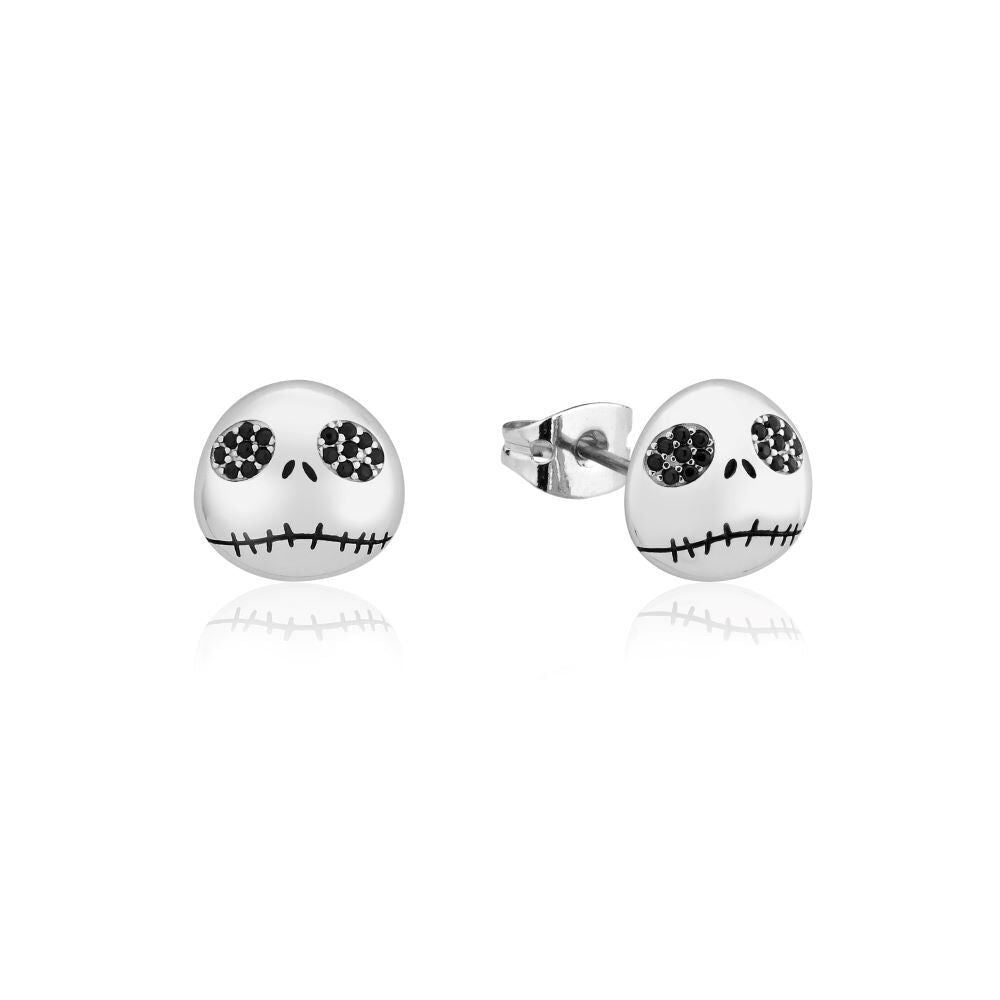 Couture Kingdom Disney Jack Skellington Head Stud Earrings 10mm Silver