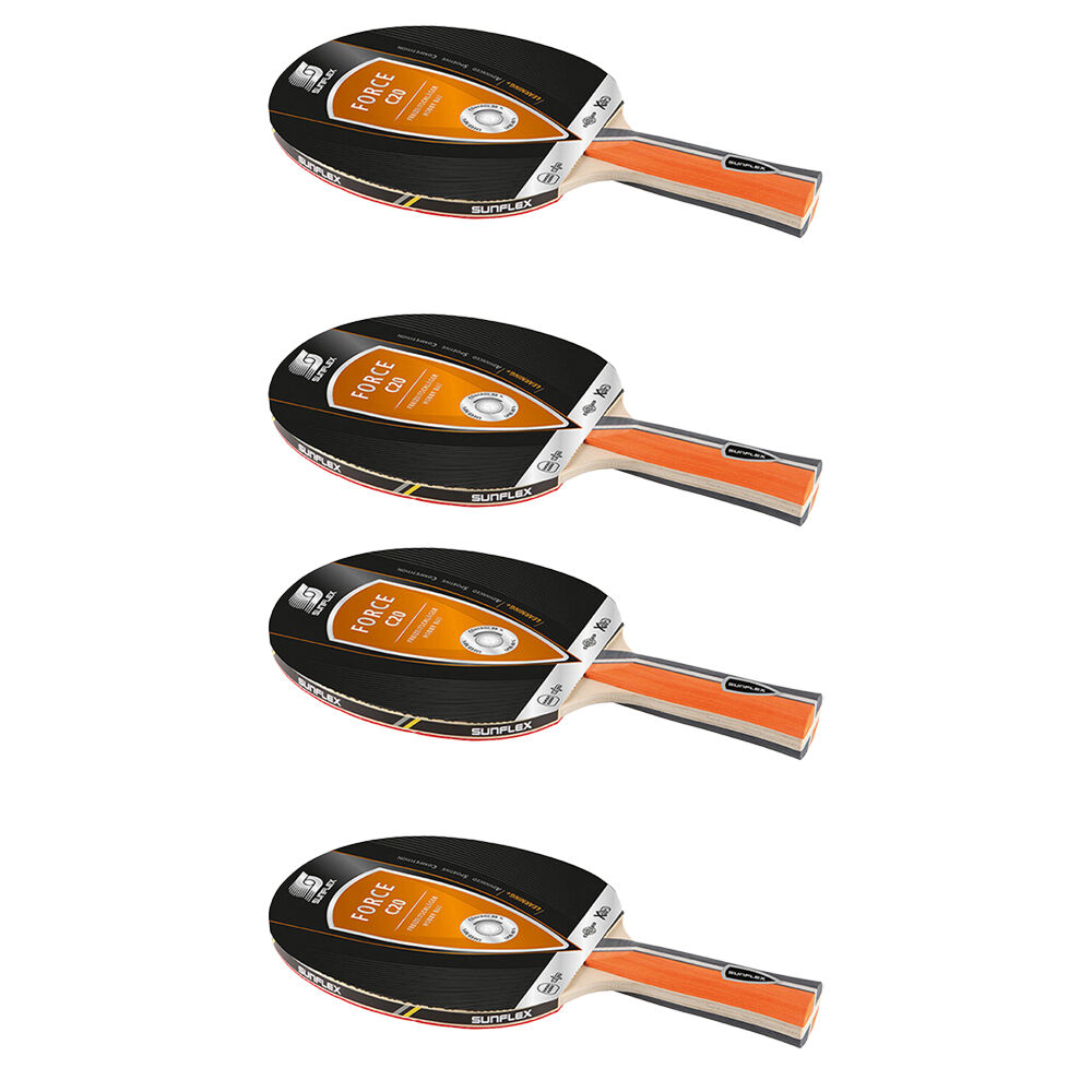 4PK Sunflex Force C20 Model Table Tennis Bat/Paddle Rough Top 1mm Sponge Pips In