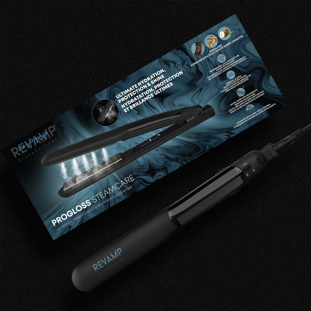 Revamp Professional Hair Progloss Steamcare Ceramic Straightener