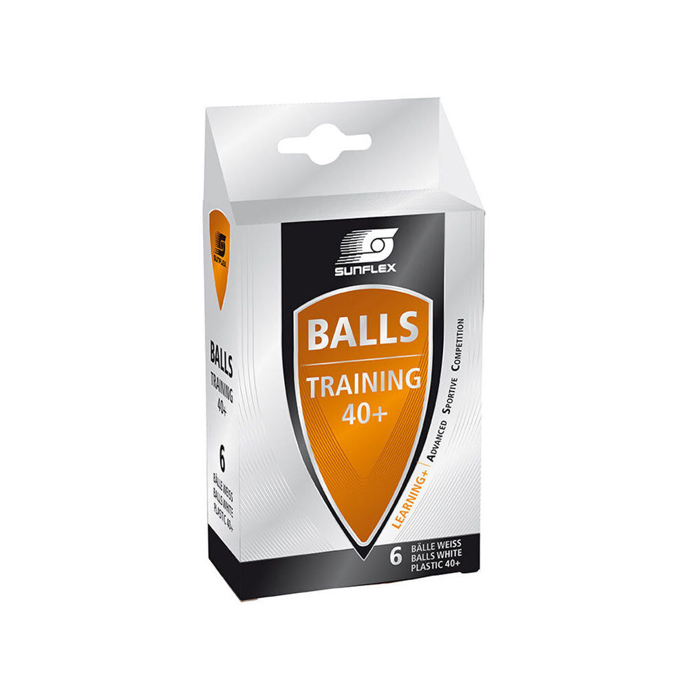 6x 6PK Sunflex Plastic Table Tennis Balls 40+ Rating for Serving Practice/Training