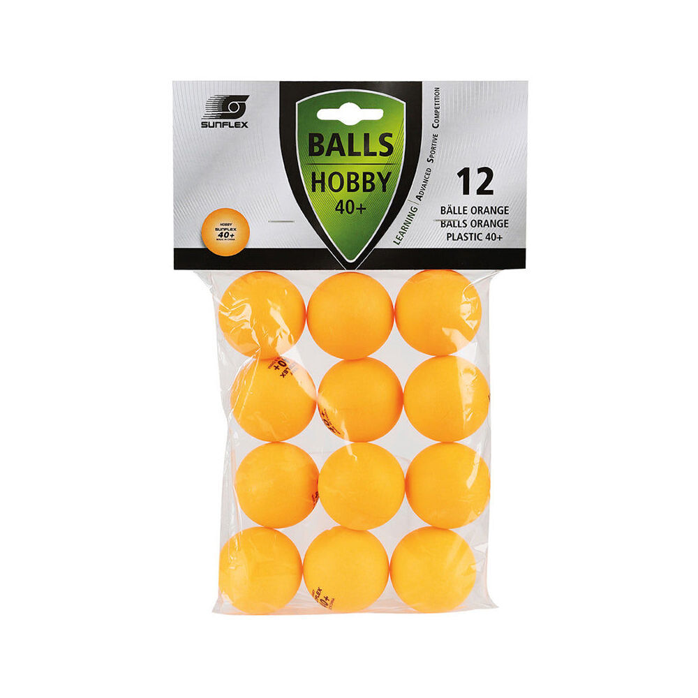 6x 12PK Sunflex Hobby Grade Plastic Table Tennis Balls 40+ Rated General Use Orange