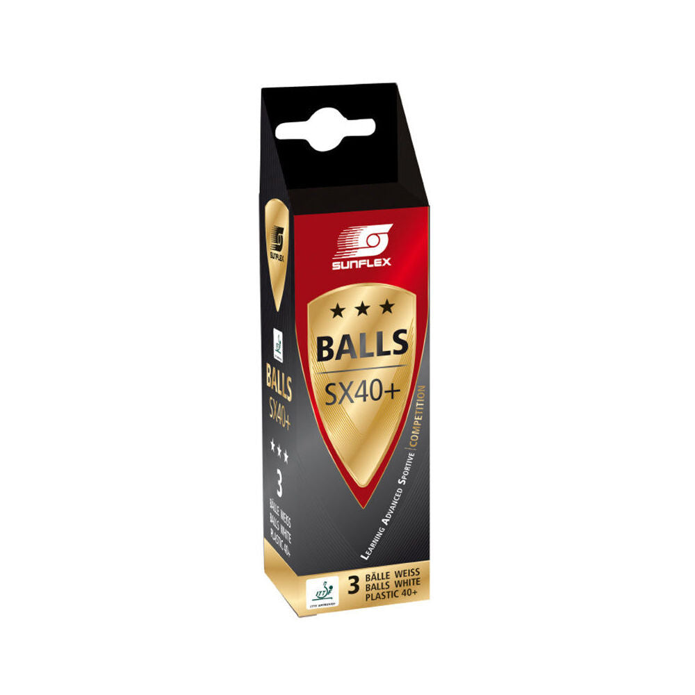 3x 3PK Sunflex ITTF Competition Approved 40+ Rating 3 Star Table Tennis Balls