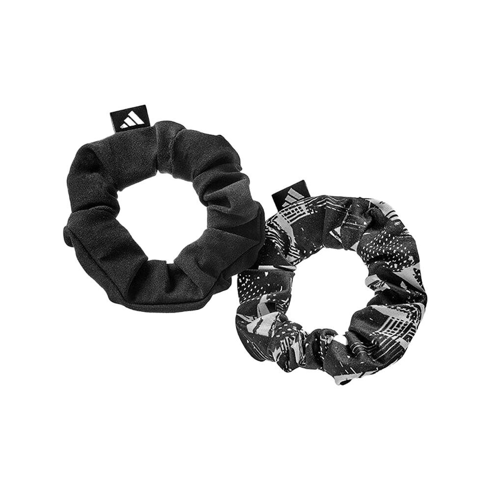 2x 2PK Adidas Hair Scrunchies Premium Hold & Comfort Everyday Activity Sport Black