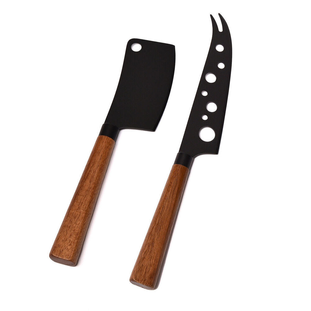 2x 3pc St. Claire Cheese Board Set Food Preparation Wooden