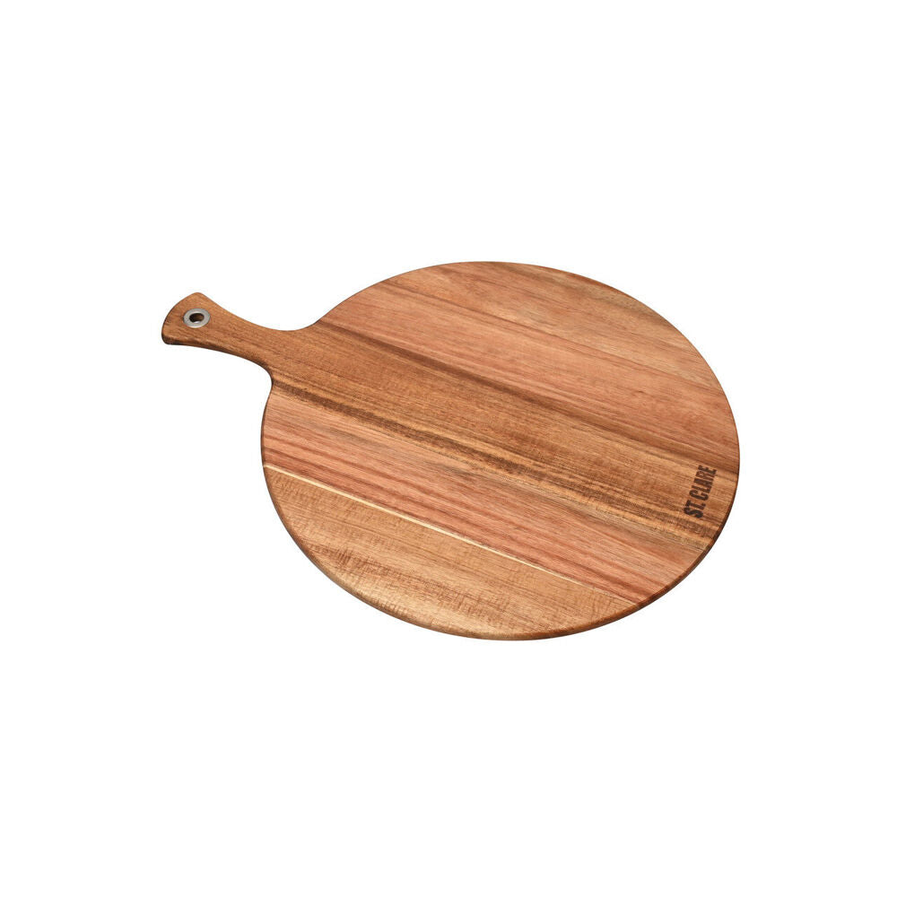 St. Claire Acacia Round Paddle Board Cutting Serving Wooden 42x31cm
