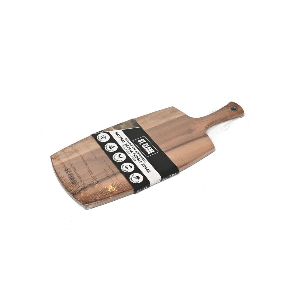 St. Claire Acacia Long Paddle Board Cutting Serving Wooden 51.5x20.5cm