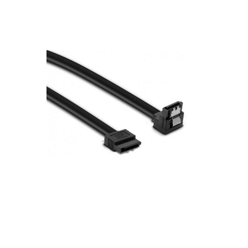 4PK Cruxtec 100cm 180degree to 90degree SATA3 Cable Connectors - Black