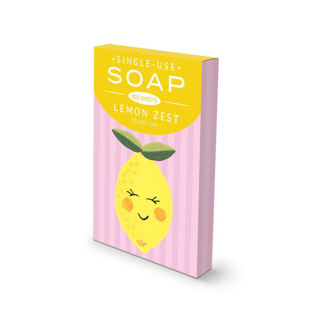 5x 100pc Studio Oh Single Use Soap Sheet 8.2cm - Lemon/Citrus Bliss