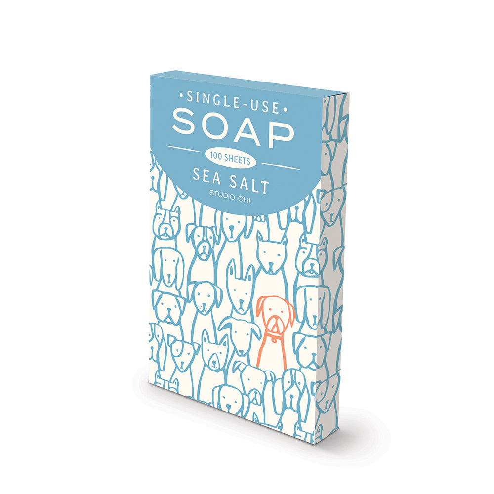 5x 100pc Studio Oh Single Use Soap Sheet 8.2cm - Puppy Pile/Sea Salt