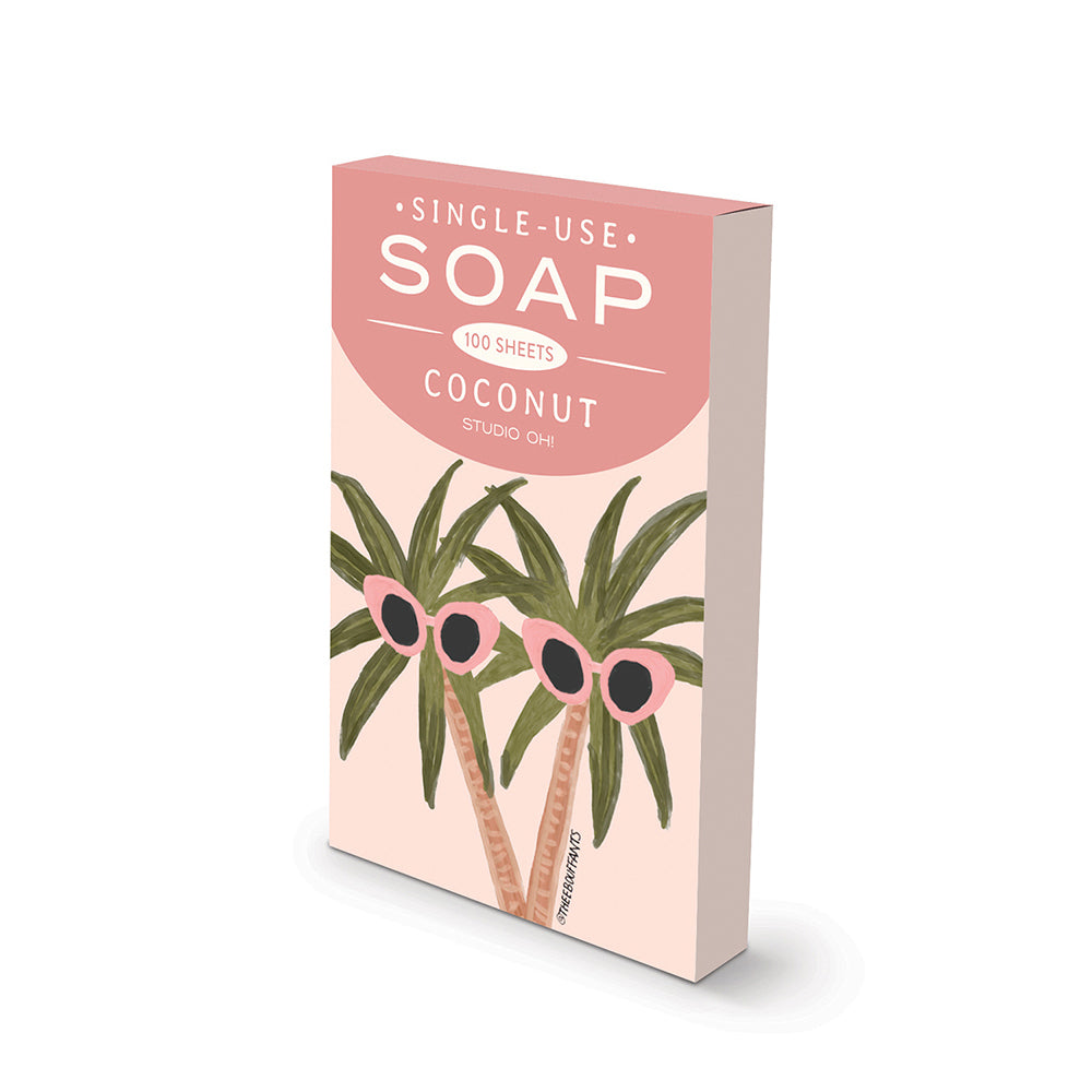 5x 100pc Studio Oh Single Use Soap Sheet 8.2cm - Sunny Palms/Coconut